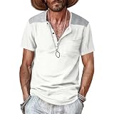 T-Shirt Herren Sommer Dünn Komfortabel All-Match Kurzarm Herren Das Neue Slim Fit Jugend Poloshirt Herren Einfarbig Revers Busines Casual T-Shirt Herren N-White3 S