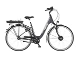 FISCHER E-Bike City, CITA ECU 1401 Elektrofahrrad für Damen und Herren, RH 44 cm, Frontmotor 32 Nm, 36 V Akku, anthrazit matt, 28 Z