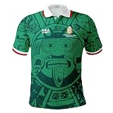 Mexiko Retro 1998 Futbol Trikot WBC Fußball Playeras de la Selección Mexicana, Grün, M