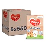Milupa Milumil Kindermilch 2 + – Ab 2 Jahren – Für Kleinkinder in der Wachstumsphase – Begleitet die natürliche Entwicklung – 5 x 550 g