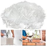 1 Kg Polypropylen Faser, Polyfasern für Beton, Gips, Zementmörtel, 12 mm Polypropylenfasern Verstärkung Widerstand, Verhindert Rissbildung Reduziert Schrumpfung, Homogene Verteilung Mischung