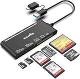 7 in 1 Multi-Kartenleser USB C USB3.0 für Windows/Mac/Linux/Android, SD/TF/CF/Micro SD/XD/MS Leser/Adapter/Hub für SD SDXC SDHC CFI TF Micro SD Micro SDXC Micro SDHC MS MMC UHS-I