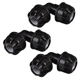 3 Stück PP Fittings Winkel für 20 mm PE-Rohr für Wasserrohr in Garten oder Haus (Winkel, 3, Stück)