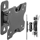 RICOO PC Monitor Wandhalterung Schwenkbar Neigbar für 13-27 Zoll, Halterung Wand S3711, Monitorhalterung, Bildschirmhalterung, Bildschirm Wandhalterung Monitor 24 Zoll, VESA 75 x 75, 100x100