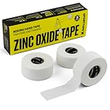 3 Rollen SPORTTAPE Zinkoxid Sporttape weiß - 2,5 cm x 10 m - Fussball tape Tapeverband | Unelastische Boxbandage für Handgelenk und Finger | Hautfreundlich, Sport Tape für Klettern Kampfsport Box