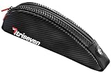 TriSeven Rahmentasche Fahrrad aus Carbon - Fahrradtasche Rahmen - Oberrohrtasche - Top Tube Bag - Bikepacking - Rennrad Zubehör - Ebike Zubehör Männer - Lenkertasche - Oberrohrtasche - Schw