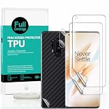 Ibywind Schutzfolie kompatibel mit Oneplus 8 Pro,[Kamera Schutzfolie][Carbon Fiber Folie für die Rückseite][Fingerabdruck kompatibel][Blasenfrei]