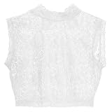 Falscher Kragen Damen Einfarbig Abnehmbar Krageneinsatz Hälfte Shirt Bluse Dickey Kragen Spitzenkragen Fake Collar Detachable Collar Blusenkragen Stretch Einsatz Hemdkrag