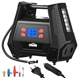 Oasser Luftkompressor Kompressor 12V 230V Kompressor für Autoreifen AC DC 2in1 Luftpumpe Auto Max. Luftdruck 150 PSI mit 22mm großer Zylinder Motor aus reinem Kup