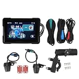 Torvex Motorrad GPS, 5 Zoll Navigator kompatibel mit Android Auto CarPlay Touchscreen Tragbarer vorderer Heck -Armaturenbrett C