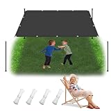 Wasserdichte Pergola-Überdachung, 4,7 x 5,2 m, Dunkelgrau, Outdoor-Sichtschutz für Balkon, Terrasse, Garten, UV-Schutz, wetterbeständig, Sonnenschutz mit Ösen, ideal für Partys, inklusive S