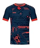 JAKO Herren Trikot Tropicana (Kurzarm), Navy/Flame, XL