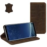 ROYALZ Ledertasche für Samsung Galaxy S8 Plus Lederhülle (für Galaxy S8+ SM-G955F / G955 und Galaxy S8 Plus Duos) Tasche Cover Case Schutzhülle - Magnetverschluss, Farbe:B