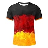 Motorrad Tshirt Herren Locker Henley Shirt National Trikot Deutschland Tshirt Lockere Freizeitshirt T-Shirts Tshirt V Ausschnitt Herren Shirts Arbeits Tshirt Deutschland Trikot Original（1-Wine，XL）