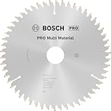 Bosch 1x PRO Multi Material Kreissägeblatt für Netz-Handkreissägen (für Aluminium, Kunststoff, Ø mm, Professional Zubehör Handkreissäge)