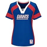 New York Giants Women's Majestic NFL 'Draft Me 3' Jersey Trikot Top Shirt - B