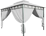 Spetebo Ersatzdach für Pavillon Cape Town 4x3 in beige - Pavillondach wasserdicht - PVC Beschichtung