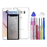 MUKUZI AKKU Compatible with Galaxy S6 SM-G920 Handy Smartphone Telefon (Replacement for EB-BG920ABE)
