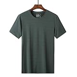 Cxypeng Herren Kompressions-Shirt Kurzarm,Stretchiges, schnell trocknendes T-Shirt, atmungsaktives Rundhalsausschnitt mit kurzen Ärmeln im Freien-Green_4XL,Funktionsshirt Slim Fit S