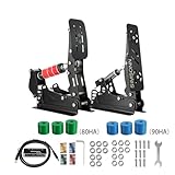 SIMSONN PRO Plus Pedale Sim Racing Pedale PC Racing Simulator Drucksensor Lastzelle HE Hydraulikpedale Schwarz（Plus Schwarz P2）