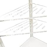 PIAOLGYI Ersatz-Regal für IKEA Milsbo Hoch-Gewächshaus-Schrank, dreieckige Acryl-Eckregale, extra Regale, Zubehör, kompatibel mit hohen IKEA Milsbo Glasschränken, 2 Stück