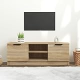 MSLAONXC TV-Schrank,Stauraum-Schrank,Anrichten,Vitrinen,Multifunktions-Schrank,TV-Möbel,Multimedia-Schrank,für Wohnzimmer,Schlafzimmer,Esszimmer, Sonoma-Eiche 102x35x36,5 cm Holzwerk