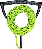 Mesle Wakeboard & Wasserski Leine Ergo, ergonomischer Eva Schaumstoff-Griff, schwimmend, Länge Zugseil mit Hantel 23 m, verkürzbar auf 16,7 m, mit Rope Keep