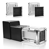 Sopito Elektrischer Pommes Frites Schneider, Professioneller Edelstahl Elektrischer Kartoffelschneider mit 9mm und 12mm Kling