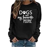 Sweatshir Damen Bedrucktes T Shirt Langarm Bluse Rundhals Freizeit Oberteile Damen Schriftzug Rundhals Raglan Langarm T Shirt Loses Top Schw