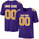 Personalisiert American Football Spieltrikots mit Name Nummer Personalisierte Trikot T-Shirt für Kinder Erwachsene Junge Mädchen Herrn Damen 2025