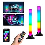 RGBIC LED Lightbar 2 Stück, Gaming Lampe TV Hintergrundbeleuchtung, USB Betrieben Ambient Lightbars 32cm Sync mit Musik APP Steuerung, Ambient Lampe mit Fernsteuerung für Gaming, PC, TV, Zimmer Dek