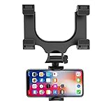 JORCEDI Universelle 360°-Auto-Rückspiegel-Halterung für Handy, GPS, iPhone, Samsung, HTC, GPS, Smartphone usw