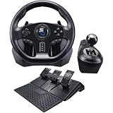 Superdrive Gs850-X Racing Wheel mit manuellem Schalthebel, 3 Pedalen, Schaltpaddeln für Xbox Serie X/S, Ps4, Xbox One (programmierbar für alle Spiele)
