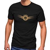 MoonWorks® Herren T-Shirt Deutschland Fußball EM-Shirt 2024 Fußballeuropameisterschaft Deutschlandshirt mit Bundesadler schwarz M