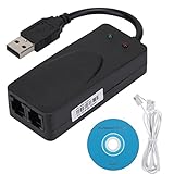 USB2.0 56K Modem Faxmodem, USB Telefonbuchse Datenmodem Plug-and-Play Automatisch Antwort senden Faxe empfangen Externer Modemtreiber für 7/Win 8/Win 10/Win X
