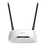 TP-Link TL-WR841N N300 WLAN Router, 300Mbit/s-WLAN, Nur 2,4 GHz, unterstützt Keine DSL-Funktion, empfohlen für Wohnungen mit 1-2 Z