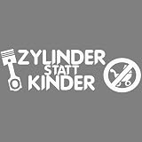 Decus Zylinder statt Kinder L 0074 (weiß) // Sticker OEM JDM Style Aufkleb
