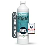 bio-chem Caravan- und Wohnmobil-Reiniger - Extra Starkes Konzentrat - 1000 ml - Reiniger für Wohnmobile, Wohnwagen, Vorzelte, Regenstreifenentferner - Made in DE