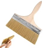 20,5 cm / 8 in Breiter Pinsel Hölzerner Griff Flächenpinsel,Pinsel für Holzöl und Lack,Breit Lasurpinsel,Holzlasur Flächenstreicher,Flache Malerpinsel für Maler, Holzfarb
