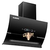 KB ELEMENTS Dunstabzugshaube 60cm, Umluft/Abluft Dunstabzugshaube mit 650m³/h starke Saugleistung, Touch-Gestensteuerung, Selbstreinigungsfunktion, Multifunktionales Touch Display, Abluft, U
