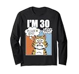 Fun 30th Birthday Party Funny Birthday Cat Millennial Lang