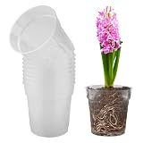 TSLBW 10 Stück Transparente Kunststoff Pflanztöpfe Transparente Kunststoff Orchideen Pflanztöpfe Orchideentopf transparent aus Kunststoff mit Abflusslöchern für Indoor Outdoor Balkon Schreib