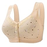 BH Damen Ohne Bügel Nahtloser V-Ausschnitt Minimizer Bralette Damen BHS Ultrakomfortabler T Shirt Schlaf BH Mit Zusätzlicher BH-Verlängerung BH Ohne Bügel Wattierter Hautfarb