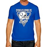 Team Fan Apparel NFL Adult Retro Triangle Unisex T-Shirt Tagless Comfortable Football Apparel Officially Licensed, Königlich (Royal), XL