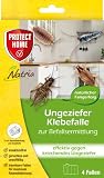 Protect Home Natria Ungeziefer Klebefalle, Leimfalle, Ungezieferfalle zum giftfreien Fangen von kriechendem Ungeziefer, 4 Stück