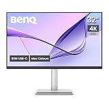 BenQ MA320U 32 Zoll 4K 3840x2160 Monitor für MacBook Pro/Air, Dual USB-C, 90W-Stromversorgung, Mac Color Match, USB-Hub, Helligkeits- und Lautstärkeregelung auf Mac, Verstellbarer Fuß, P3-Farb