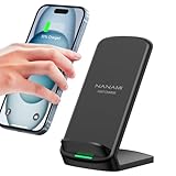 NANAMI Fast Wireless Charger, 15W Induktive Ladestation für Samsung Galaxy S26/S25/S24/S23/S22/S22+/S21/S20/S10/S9/S8/S7 Note 20, für iPhone 17/Air/16/15/14/13/12/11/X/XS/XR/8/8 Plus Google Pixel LG