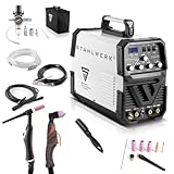 STAHLWERK AC/DC WIG 200 Plasma ST IGBT - Kombi 200 Amp WIG MMA Schweißgerät mit 50 Amp CUT Plasmaschneider, ALU geeignet, 7 Jahre G