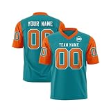 Personalisiert American Football Trikot,Herren-Sport-T-Shirt,Personalisierbar oder Blanko,Personalisierte Spieltrikots mit Name Nummer Logo für Kinder Erwachsene,Light B