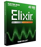 Elixir® Saiten Nickel-Wound 4-str. E-Basssaiten mit NANOWEB® Beschichtung, Long Scale, Light (.045-.100)